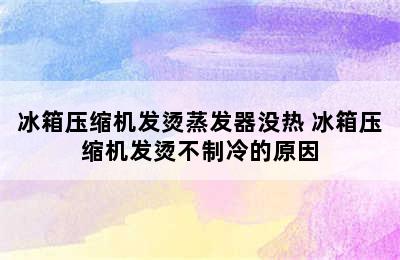 冰箱压缩机发烫蒸发器没热 冰箱压缩机发烫不制冷的原因